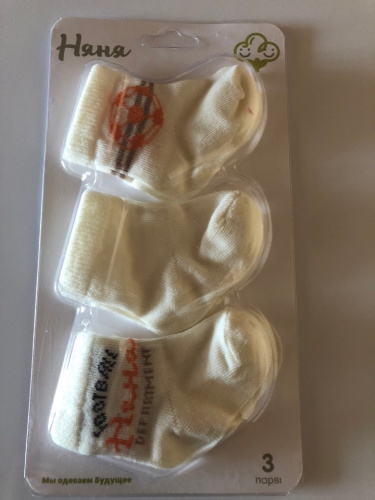 "Няня" Носки детские трикотаж, для мальчика, 3 шт., 0-6 мес., цвета в ассортименте фото 6