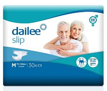 Dailee Подгузники для взрослых Extra Plus, размер M (75-110 см), 30 шт.