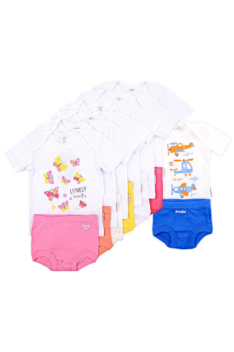 CROCKID Комплект для детей (футболка+трусы), цвета в ассортименте, размер - 44/68, 1шт