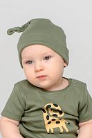 CROCKID Шапка для новорожденных, цвет: зеленый (веселые жирафы), размер - 42-44