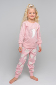 CROCKID Пижама для девочки К 1512, цвет: розовый зефир, ежики, размер - 52/86