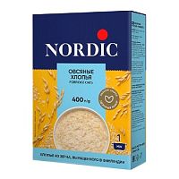 NORDIC Хлопья овсяные требующие варки (1 мин), 400 гр