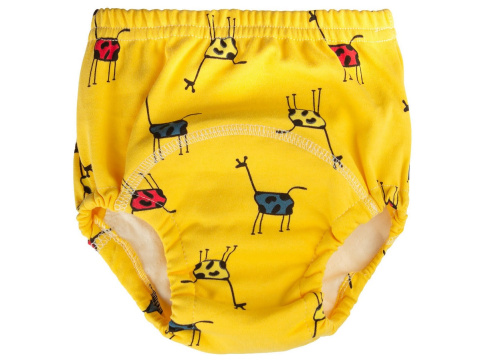 Jia Шестислойные трусики "Цветные жирафы на желтом", размер - 90 (9-11 кг)