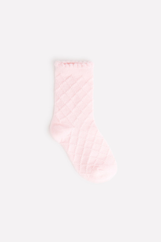 CROCKID Носки для девочки розовые в ромбик К 9610/1 ФВ, размер - 10