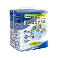 Inseense Daily Comfort Подгузники для взрослых размер L (100-160 см), 10 шт