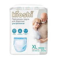 KIOSHI Подгузники-трусики для взрослых размер XL (110-160 см), 10 шт