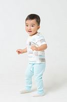 CROCKID Комплект для мальчика "Звери линейки", (футболка+брюки), цвет: голубой воды, размер - 48/74