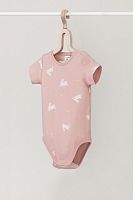 CROCKID Полукомбинезон К 6239 дымчатая роза, цветочные зайчики, размер 52/86