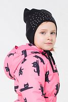 CROCKID Шапка для девочек КВ 20111/ш, цвет: черный, размер - 46-48