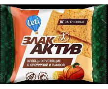 LETI Хлебцы ЗлакАктив кукурузные с тыквой хустящие запеченные, 60 г