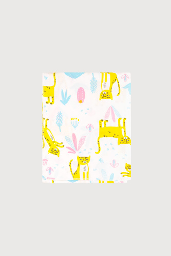 CROCKID Пеленка, цвет: маленькие леопарды на сахаре, размер - 90*100