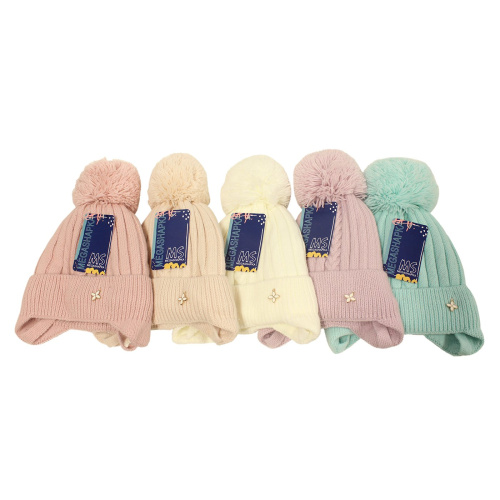 Мегашапка Шапка для девочки зимняя на завязках 52159, размер - 50-52, цвета в ассорт., 1 шт фото 2