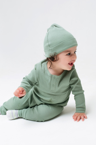 CROCKID Джемпер для мальчика "Малыш дино", цвет: зеленый, размер - 48/74