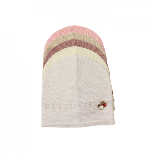 Мегашапка Шапка для девочки одинарная вязка "Сердечки", размер - 44-46, цвета в ассортименте фото 2