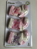 "Няня" Носки детские трикотаж, для девочки, 3 шт., 0-6 мес., цвета в ассортименте