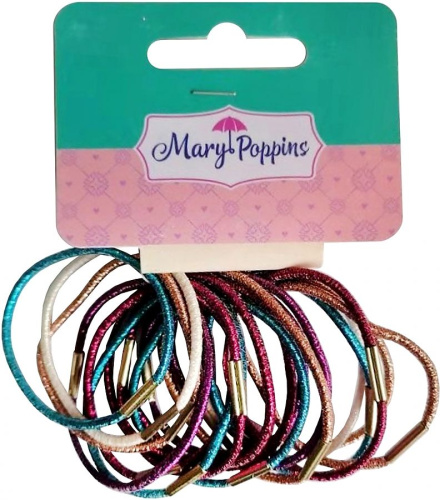 Mary Poppins Набор резинок для волос, 18 шт., тонкие, блестящие