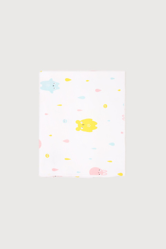 CROCKID Пеленка, цвет: весёлый дождик на белом, размер - 90*100