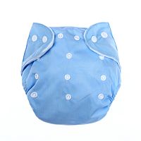 Qianquhui Многоразовый подгузник на кнопках комфорт "Голубой", от 3 - 15 кг