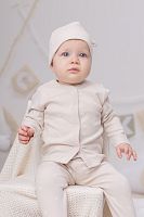 CROCKID Кофточка для новорожденных, цвет: белые веточки на бежевом, размер - 52/86